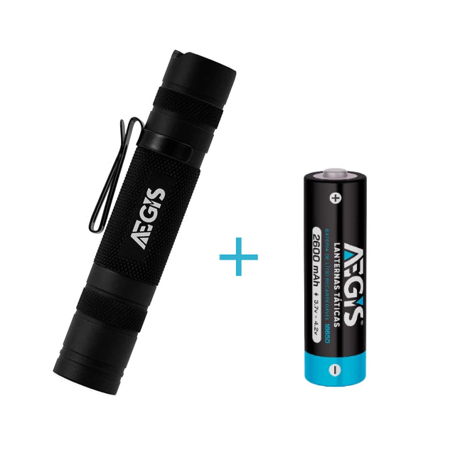 KIT Lanterna Tática Aegis TL-08 + BATERIA EXTRA
