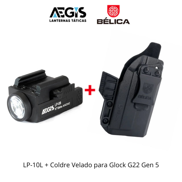 Coldre Velado Para Glock G22 Geração 5 (G-Flash Bélica)