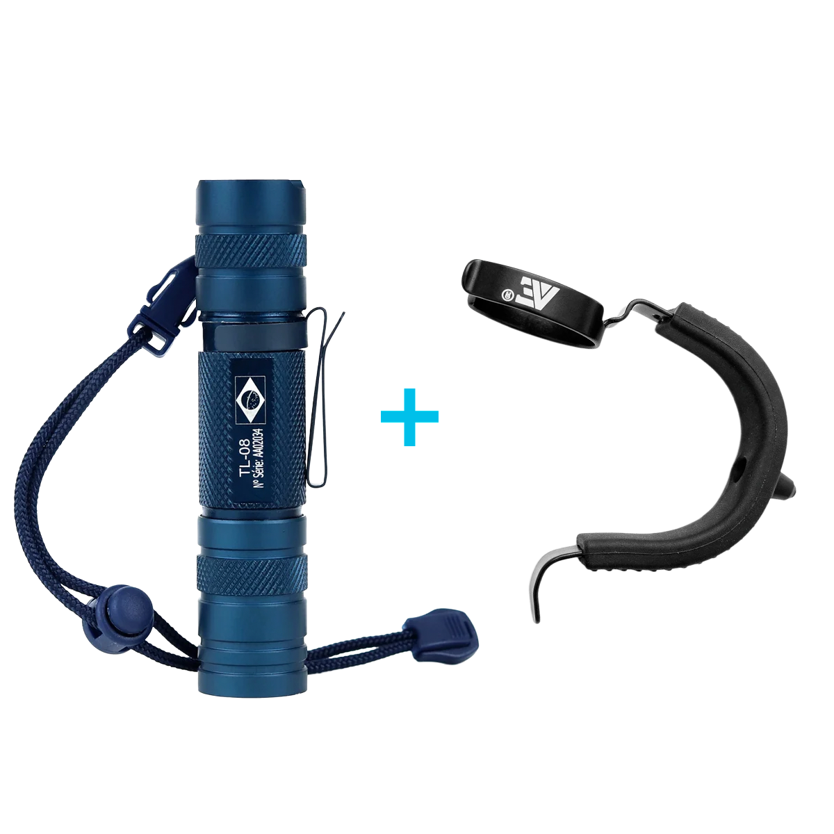 KIT Lanterna Tática Aegis TL-08 + Anel Tático