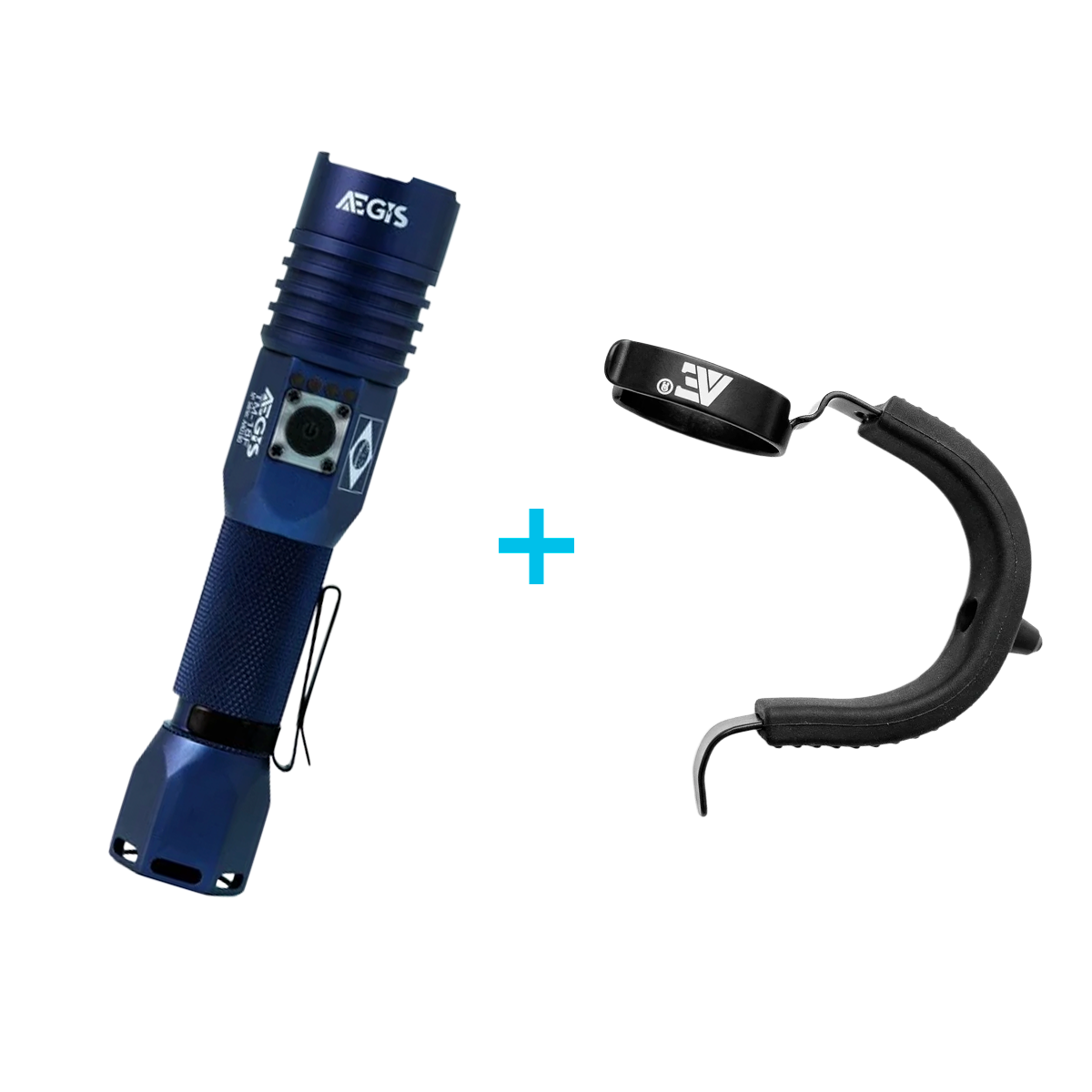 KIT Lanterna Tática Aegis TM-18A + Anel Tático