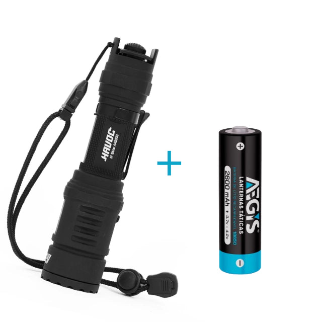 KIT Lanterna Tática Aegis Havoc + BATERIA EXTRA